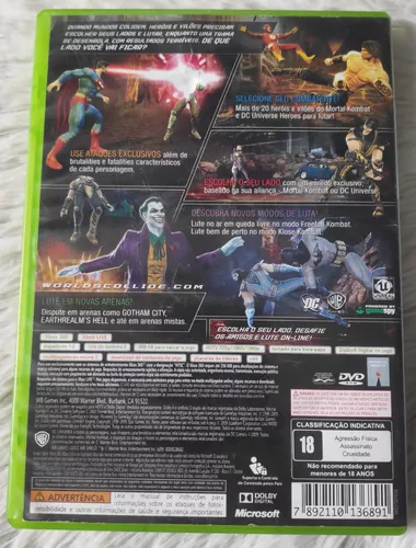 Jogo De Luta Xbox 360* Mortal Kombat Vs Dc Universe Original