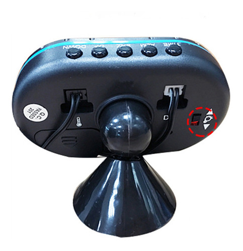 Imagen 2 de 6 de Coche Termómetro Digital Reloj Automático Vehículos Doble Te