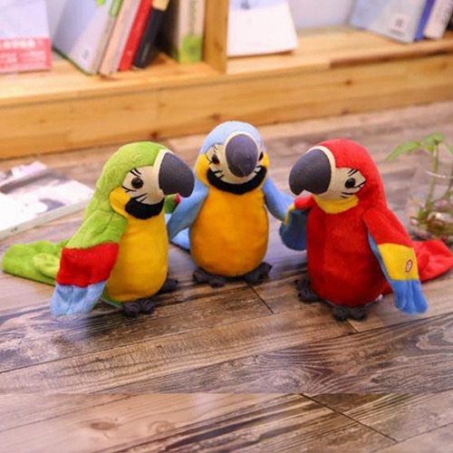 Un Loro Parlante Repite Lo Que Dices, Juguete De Peluche Ele