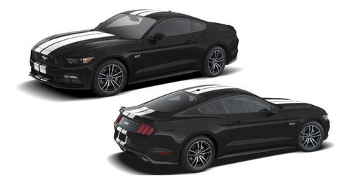 Calcomanias Vinilo Blanco Doble Linea Ford Mustang 16/18