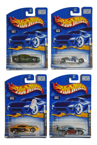 4 Hot Wheels Animé Serie Completa Ford Gt Charger 2001