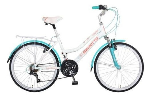 Bicicleta urbana femenina Benotto City Moorea R26 18v freno v-brakes color terracota/crema