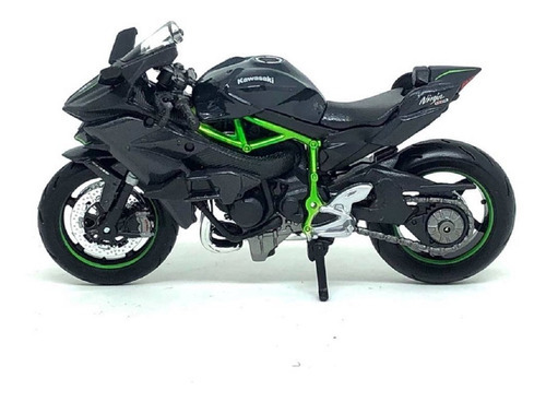 Coleccion Escala Moto Juguete H2r Con Luz Y Sonido Base 22cm Color 1:10 H2r