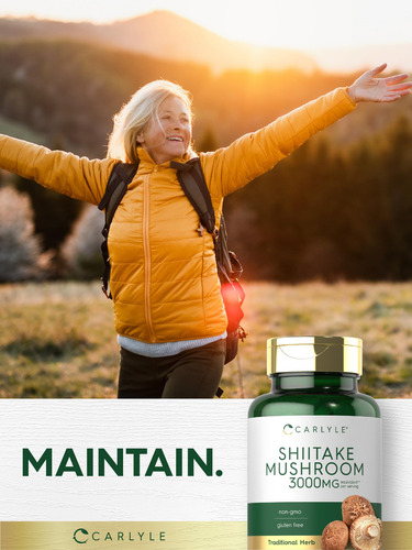 Suplemento De Extrato De Cogumelo Carlyle Shiitake 3000 Mg 2