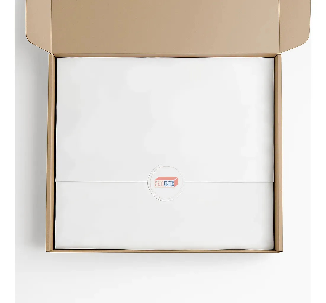 Papel De Seda 35x50cm Branco Liso - 100 Folhas Eco Box