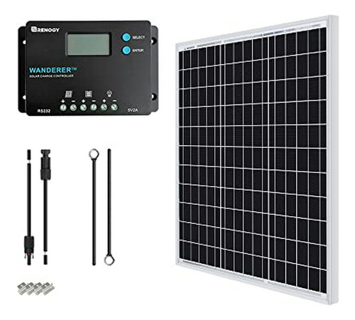 Kit De Panel Solar Monocristalino De 12 V De 50 W Con Contro