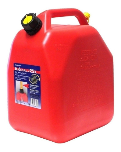 Bidon Combustible Scepter 25 Litros. Color Rojo + Pico