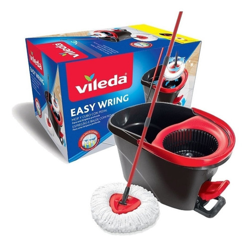 Imagen 1 de 6 de Vileda Easy Wring Mopa Microfibra Balde Centrifugado A Pedal
