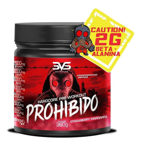 Imagem 1 de 7 de Prohibido - Pré Treino (360g) - 3vs Nutrition
