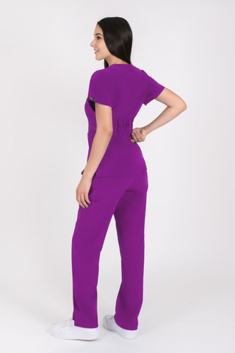 Conjunto Uniforme Quirúrgico Scrubs Dama Violeta