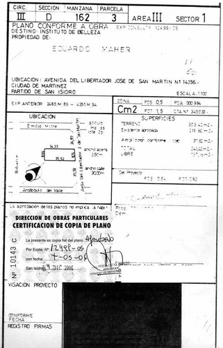 Av. Del Libertador 14156 - Martinez