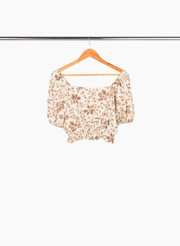 Imagen 3 de 4 de Blusa Nano, Lino Estampado Sienna #e4523