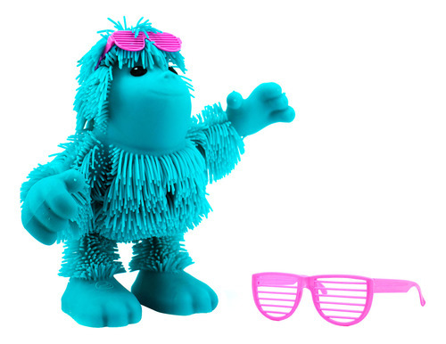 Movimentos e sons do orangotango Tan-tan Jiggly Pets Cor azul