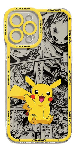 Funda Para iPhone 15, 14, 13, 12, 11, Anime, Pokémon, Pikach