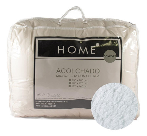 Acolchado Home 2 Plazas 200x220 Cm Color Natural