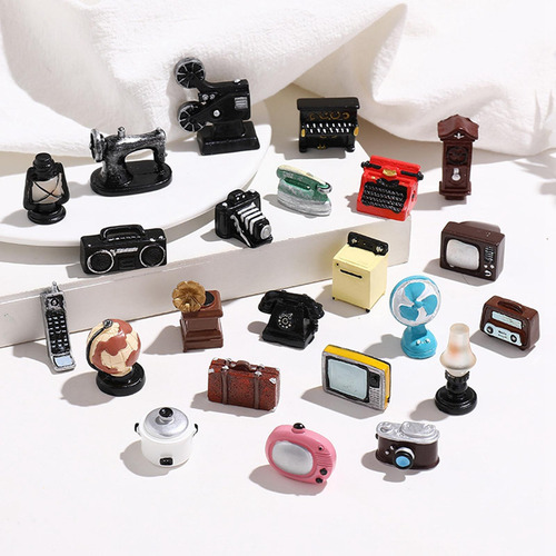 Muebles De Casa De Muñecas, Mini Modelos Simulados Retro,