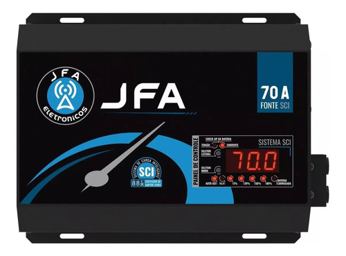 Imagem 1 de 5 de Fonte Carregador Jfa 70a Slim Bivolt Voltímetro