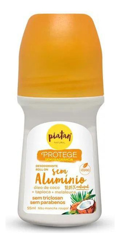 Desodorante Roll On Protege 55ml Sem Alumínio - Piatan