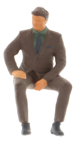 1:64 Modelo Em Miniatura Da Posição Sentada Figura Ciano
