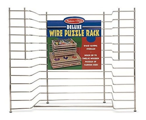 Melissa - Doug Deluxe Metal Wire Puzzle Rack De Almacenamien