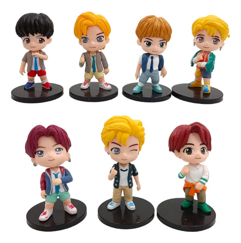 7 Figuras Bts Animados Colección 7 Cm ¡envío Inmediato!