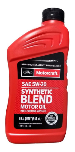 Aceite Motor Semisintetico 5w20 Motorcraft