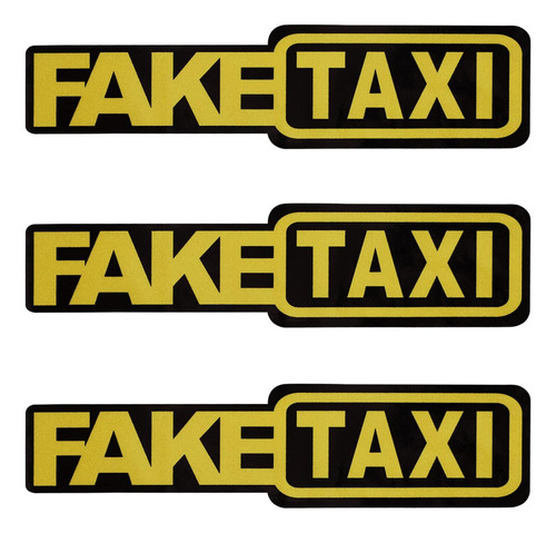 3 Pegatinas Reflectantes De Taxi Falsas Parachoques De ...