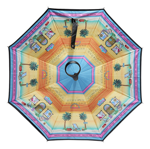 Sombrilla Protección Uv Nicole Lee Print Sun & Sand Ss25
