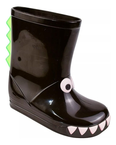 Bota Galocha Menino Infantil Luelua Monstro 41803 Preto