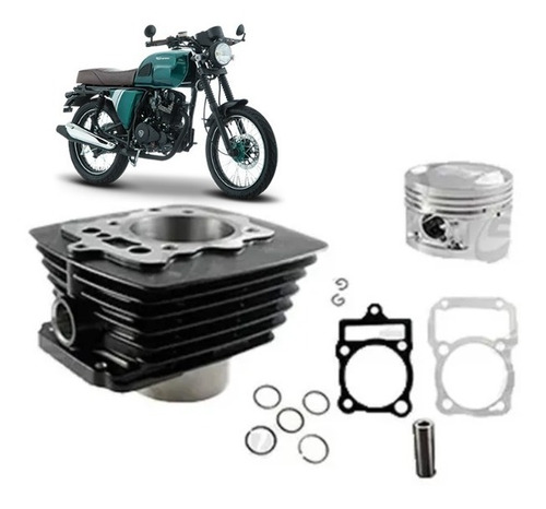 Kit De Cilindro Negro Moto Italika Sptfire 200/rc 200 19-23