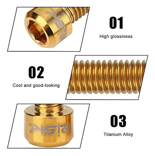 Tornillos De Freno Disco M6 X 25mm, Titanio, 2 Piezas