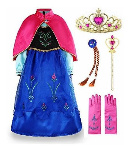 Traje De Princesas De Niñas Halloween Cosplay Party Dr...