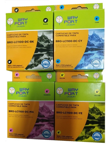 Cartuchos Tinta (pack 4 Colores) Lc61  / Lc1100 / Lc980 Bro