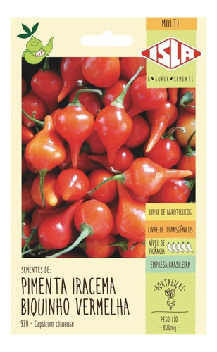 Sementes De Pimenta Iracema Biquinho Vermelho - Multi / Isla