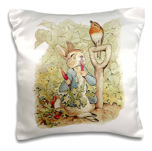 Peter Rabbit En The Garden-vintage Art-funda De Almohad...