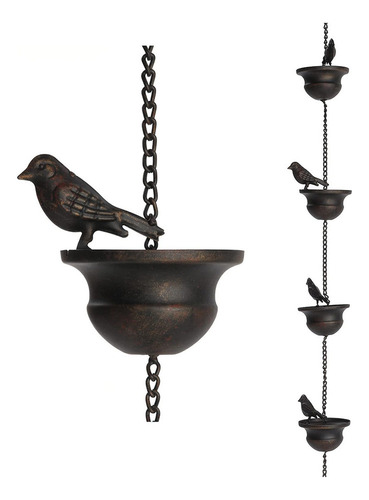 Correntes De Chuva Para Calhas Mobile Birds Cups Rain Chimes
