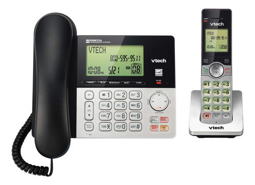 Vtech Cs6949 Dect 6.0 - Teléfono Estándar, Color Negro, Plat