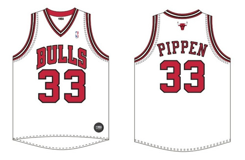 Camiseta Basquet Nba Chicago Bulls Pippen Oficial - Olivos