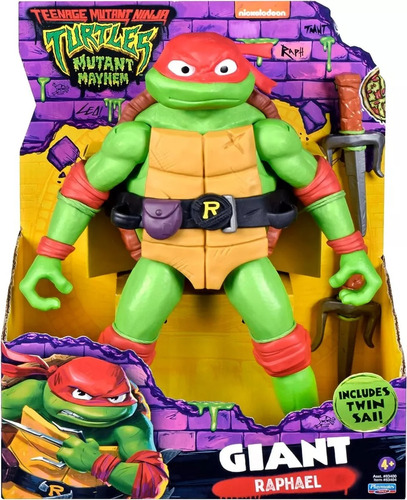 Tortugas Ninja Mutant Mayhem Raphael Gigante 30cm 83400 