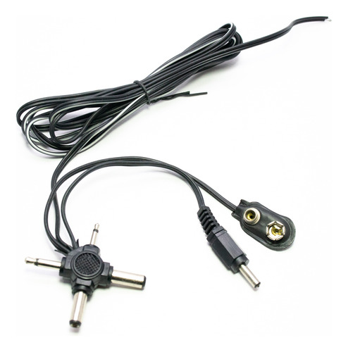 Cable Dc Transformador Cruz Con 4 Plugs + Plug + 9v 1.8m