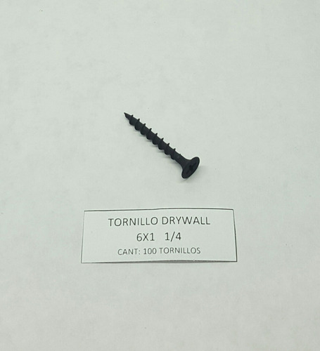 Tornillo Drywall 6x1  1/4 Pulgada 200 Piezas