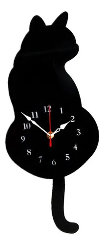 Reloj de pared gato mueve cola deals