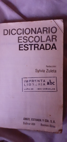 Diccionario Escolar Estrada Sylvia Zuleta 