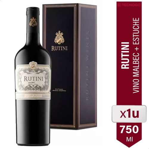 Vino Rutini Malbec Tinto Con Estuche - 01bebidas