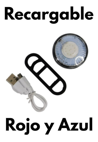 Imagen 2 de 3 de Luz De Bicicleta Led Recargable Gw Trasera + Envio Gratis