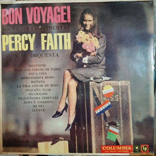 Vinilo Percy Faith Bon Voayage Souvenir Continental O3