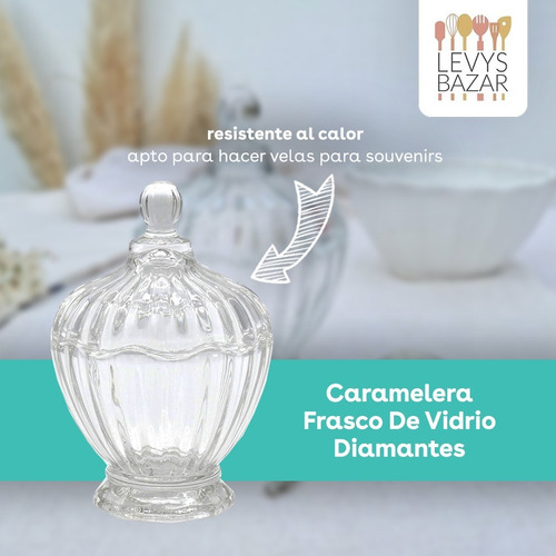 Imagen 2 de 10 de 5 Carameleras Frascos Bomboneras Vidrio Souvenir Candy Bar