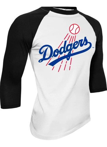 Playeras Tipo Beisbolera De Dodgers