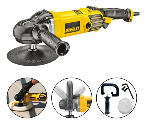 Politriz Lixadeira Dewalt 7 E 9 Pol. 1250w Com Acessórios