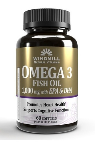 Imagen 1 de 3 de Omega 3 Windmill 1000mg Con Epa Dha 60 Softgels
